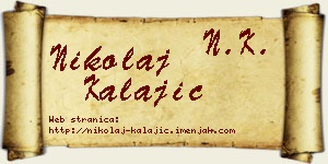 Nikolaj Kalajić vizit kartica
